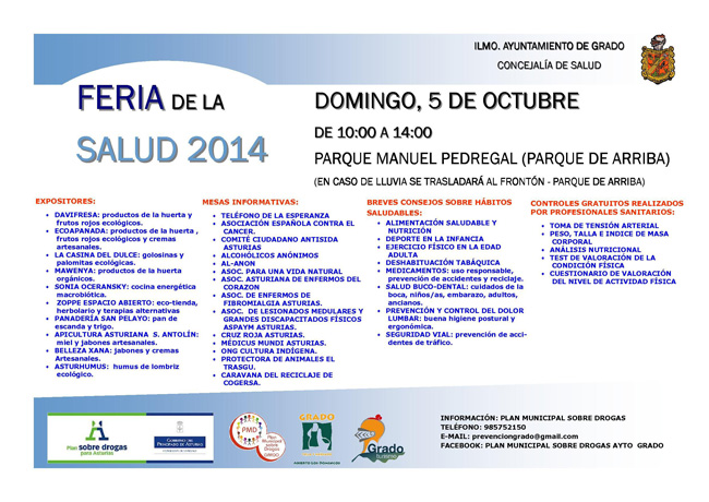 Cartel Feria de la Salud 2014